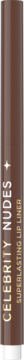 Eveline Cosmetics Celebrity Nudes konturówka do ust, brązowa, metaliczna tuba z jasnym napisem, widok pionowy.