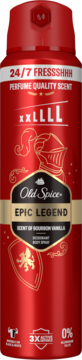 Old Spice Epic Legend, XXL, czerwony dezodorant Bourbon Vanilla, widok z przodu.