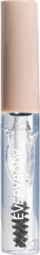 Clear brow gel or mascara in a transparent tube with a beige cap, showing 'EVERYBODY' and a spiral brush.