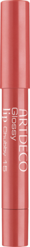 Artdeco Glossy Lip Chubby 15, różowy błyszczyk w grubym sztyfcie, widok z przodu z białym napisem.