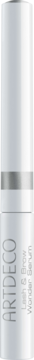 ARTDECO Lash & Brow Wonder Serum w pionowej, srebrnej butelce z metalicznym połyskiem, widok z przodu.