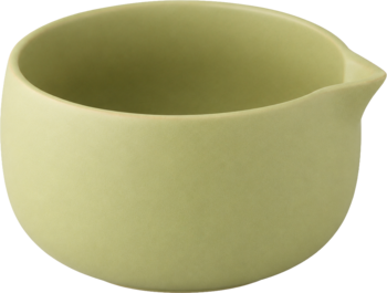 Eloy Miska do matchy, ceramiczna, jasnozielona, z zaokrąglonym kształtem i małym dzióbkiem, matowa.