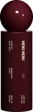 HEIKI HEIKI Marrakesh Scented Hair Mist, ciemnoczerwona butelka z błyszczącą kulistą nakrętką.