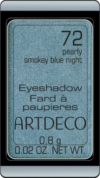 ARTDECO 72 Pearly Smokey Blue Night cień do powiek, błękitny, perłowy, widok z góry prostokątnego wkładu.
