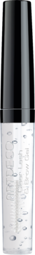 ARTDECO Clear Lash&Brow Gel w przezroczystej tubce z bąbelkami, czarna nakrętka, widok z przodu.