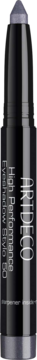 Artdeco High Performance Eyeshadow Stylo, lawendowy cień w sztyfcie, czarne opakowanie, widok z przodu, wykręcony.