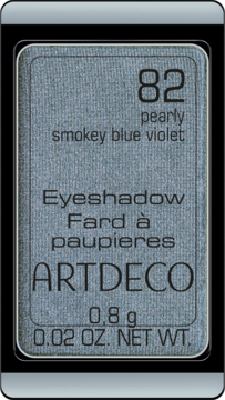 Artdeco Pearly Smokey Blue Violet Eyeshadow 82, wkład do kasetki, widok z góry, w ciemnej ramce.