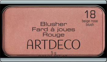 Artdeco róż do policzków 18 Beige Rose Blush, prostokątny wkład do Beauty Box, widok z góry.