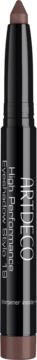 Artdeco High Performance Eyeshadow Stylo 18 Antique Pottery, brązowy cień w sztyfcie, czarne opakowanie. Widok z przodu.