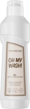 Biały odplamiacz Clean@Gang OH MY WASH Juicy & Elegant z pędzelkiem, beżowa etykieta, przód.