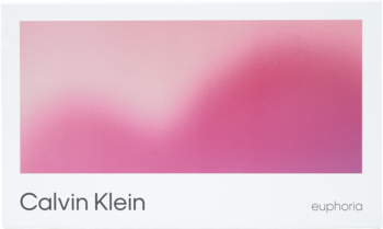 Calvin Klein Euphoria Women gift set, opakowanie z rozmytym różowo-fioletowym tłem i logo.