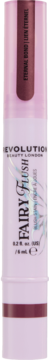 Róż w sztyfcie Revolution Fairy Blush 7.5ml, jasnoróżowe opakowanie z brązowymi końcówkami, napis Fairy Blush.