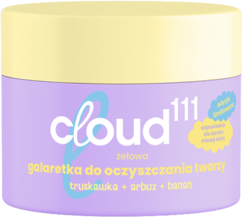 Fioletowa żelowa galaretka do oczyszczania Cloud 111 z żółtą zakrętką, truskawka, arbuz, banan.