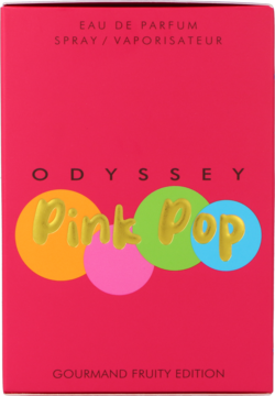 Woda perfumowana Armaf Odyssey Pink Pop w fuksjowym pudełku z dużym napisem 'Pink Pop'.