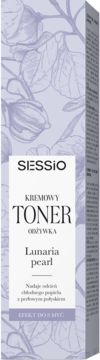 Sessio Lunaria Pearl toner-odżywka do włosów o odcieniu chłodnego popielu, w fioletowym pudełku, widok z przodu.
