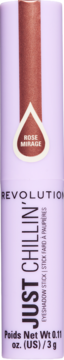 Fioletowy Revolution Just Chillin' Cooling Shadow Stick Rose Mirage, cień do powiek w sztyfcie 3g, widok z przodu.
