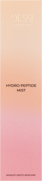 Dessi Hydro Peptide Mist w pudełku z gradientem od beżu do różu, z widocznym napisem na środku.