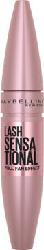 Różowo-złota, metaliczna mascara Maybelline Lash Sensational Full Fan Effect, widok z przodu.