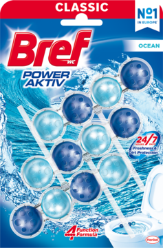 BREF Classic Power Aktiv,zawieszka do WC, Morska Bryza,przód