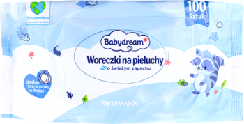 BABYDREAM ,woreczki na pieluchy o świeżym zapachu,przód