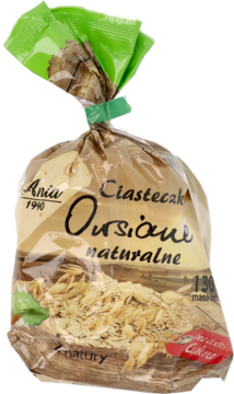 ANIA 1990 ,ciasteczka owsiane, naturalne, bez cukru,przód