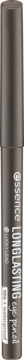 Szara kredka Essence Longlasting Eye Pencil Lucky Lead, pionowy widok z rozmazanymi napisami.