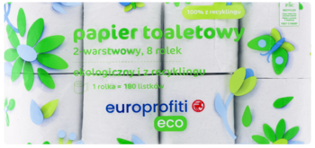 EUROPROFITI Eco ,papier toaletowy, 2-warstwowy,przód