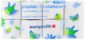 EUROPROFITI ,papier toaletowy, 2-warstwowy,przód
