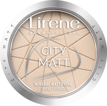 LIRENE City Matt ,puder do twarzy, matujący, mineralny, nr 01,przód