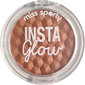 MISS SPORTY Insta Glow ,bronzer do twarzy, nr 01 Sunkissed Blonde,przód