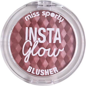 MISS SPORTY Insta Glow ,róż do policzków, 002 Radiant Mocha,przód