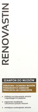RENOVASTIN ,szampon do włosów poddawanych zabiegom termicznym i chemicznym,przód