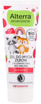 ALTERRA ,żel do mycia zębów, dla dzieci w wieku od 0-6 lat,przód
