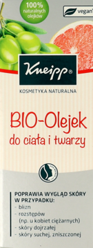 KNEIPP ,bio-olejek do ciała, 100% naturalnych olejków,przód