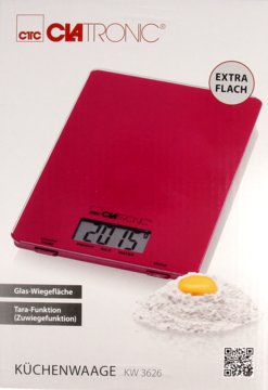 CLATRONIC ,waga kuchenna, KW 3626, różowa,przód