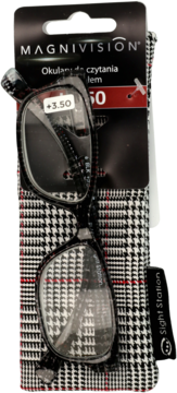 MAGNIVISION,okulary do czytania, z futerałem, moc: +3.5,przód