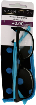 MAGNIVISION,okulary do czytania, z futerałem, moc: +3.00,przód