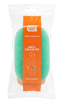 BUBBLE BATH ,gąbka kąpielowa, antycellulitowa,przód