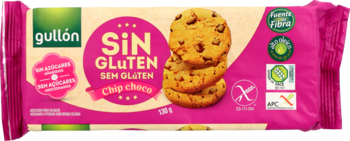 GULLÓN ,ciastka Chip Choco z kawałkami czekolady, bez dodatku cukrów,przód