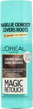 L'Oréal Magic Retouch Ciemny Brąz, spray do błyskawicznego maskowania odrostów, widok z przodu.