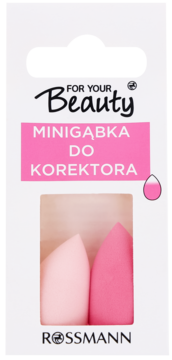 FOR YOUR BEAUTY ,gąbki do makijażu, mini, do aplikacji korektora,przód