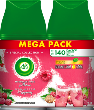 AIR WICK Freshmatic ,wkład do automatycznego odświeżacza powietrza, Sparkling Rose,przód