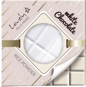 LOVELY Fix & Matte ,puder do twarzy, ryżowy, White Chocolate,przód