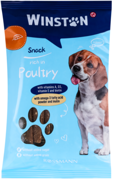 WINSTON Snack  ,karma uzupełniająca dla dorosłych psów, z drobiem,przód