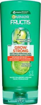 GARNIER FRUCTIS Grow Strong ,odżywka do włosów, wzmacniająca, przeciw wypadaniu, włosy osłabione i łamliwe,przód