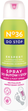 NO36 Do Stóp ,spray do butów i stóp, kompleksowa ochrona, neutralizuje nieprzyjemny zapach,przód