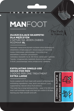MANFOOT ,złuszczające skarpetki dla mężczyzn, rozm. XL,przód