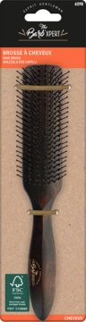 FRANCK PROVOST The Barb'xpert ,szczotka do włosów, do rozczesywania na mokro i na sucho, drewniana,przód