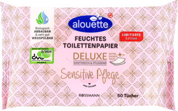 ALOUETTE Deluxe Sensitiv,papier toaletowy, nawilżany, delikatny,przód