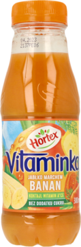 HORTEX VITAMINKA ,sok z jabłek, marchwi i bananów,przód